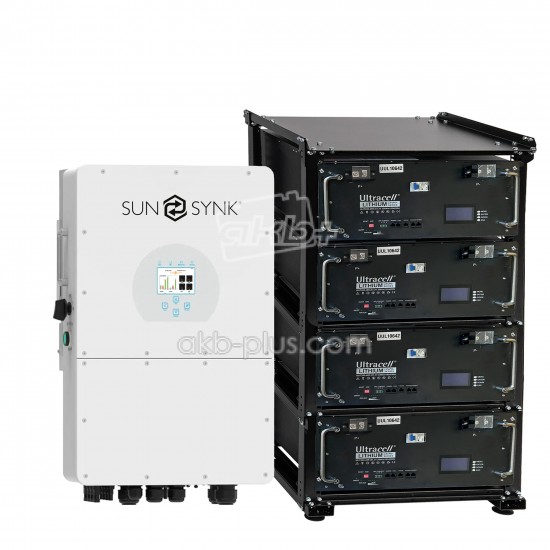 Комплект резервного живлення SUNSYNK 20кВт/ 4х Ultracell LiFePO4 51,2В 200Aч 10,24кВт - купить
